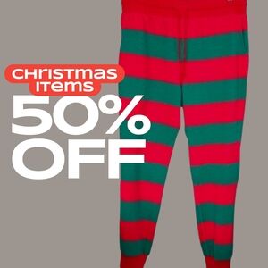 Target Christmas Santa Elf Sweatpants Joggers with Pockets men's large